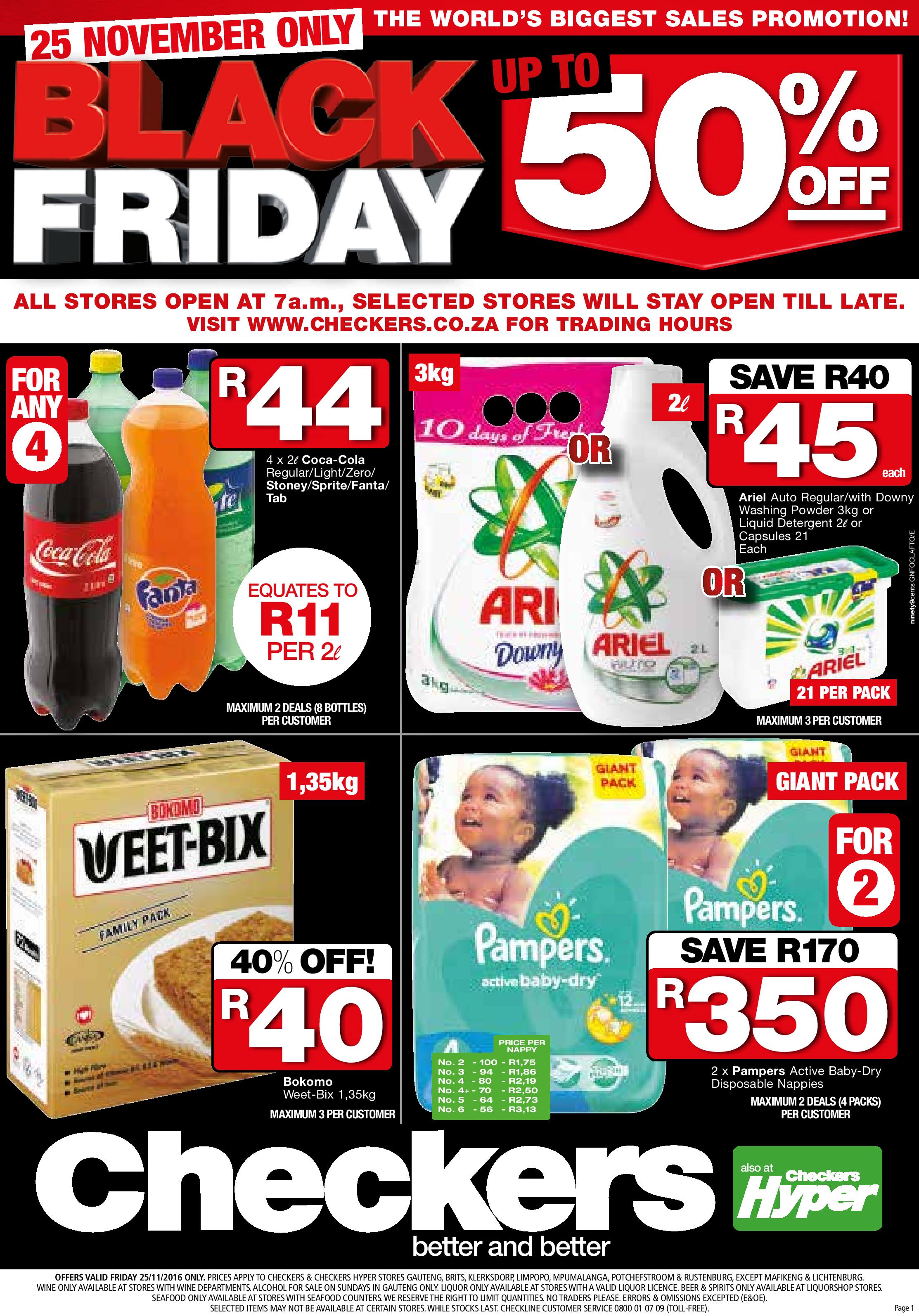 #BlackFriday: Checkers Black Friday Gauteng (Pics and PDF) - Online Scoops